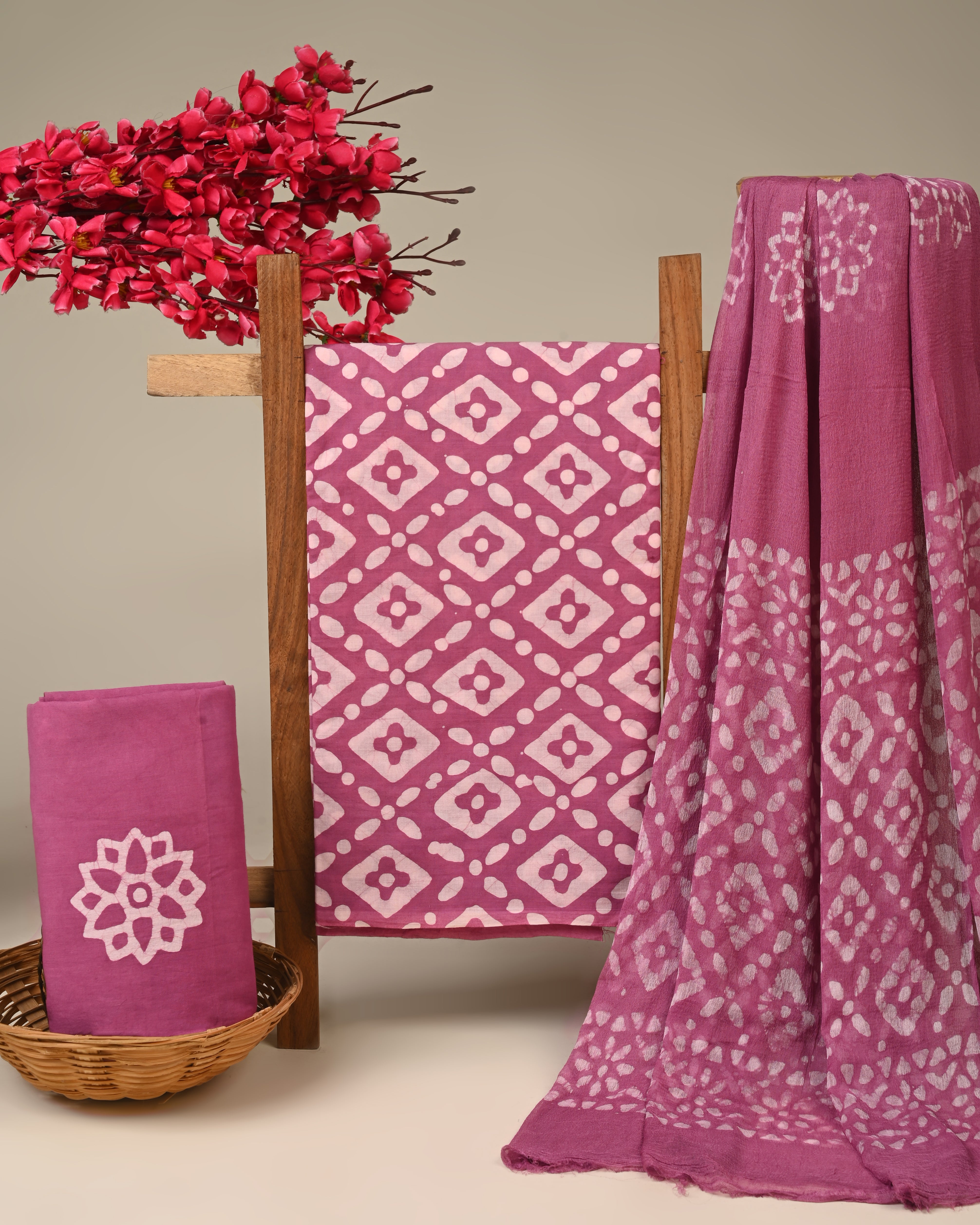 CHIFFON DUPATTA COTTON SUIT