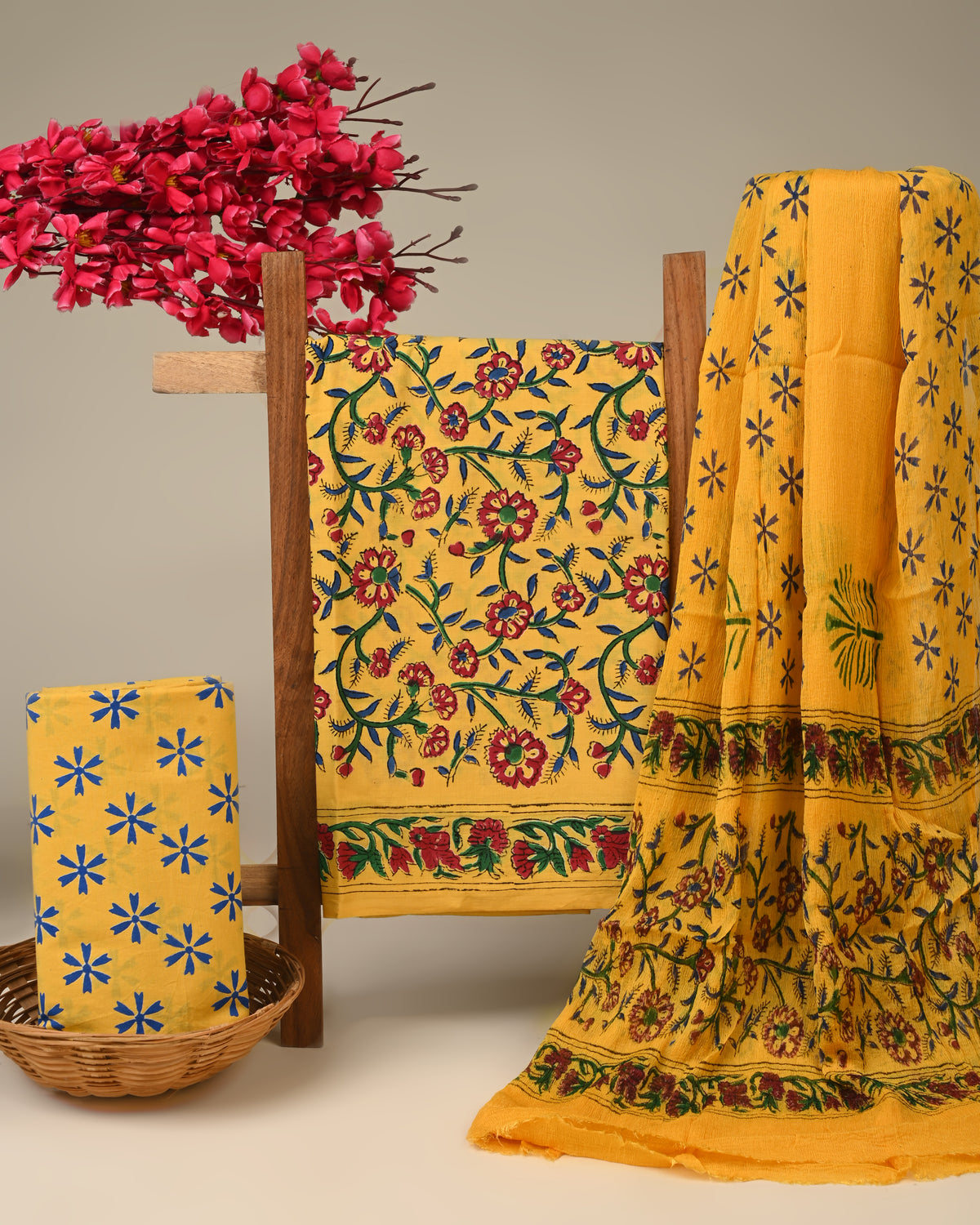 CHIFFON DUPATTA COTTON SUIT