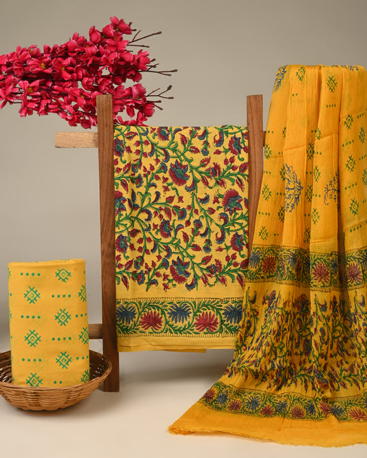 CHIFFON DUPATTA COTTON SUIT