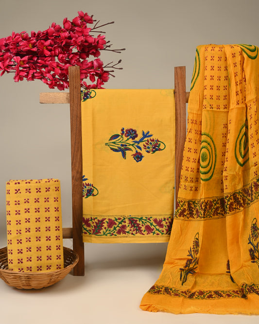 CHIFFON DUPATTA COTTON SUIT
