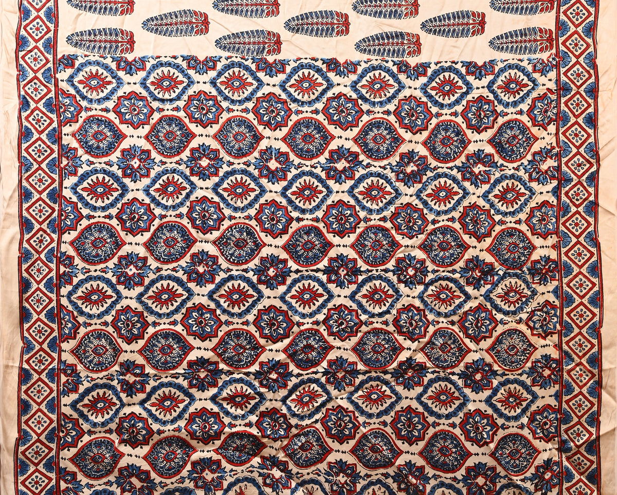PURE CUPRO MODAL SAREE – AUTHENTIC AJRAKH HANDBLOCK PRINT