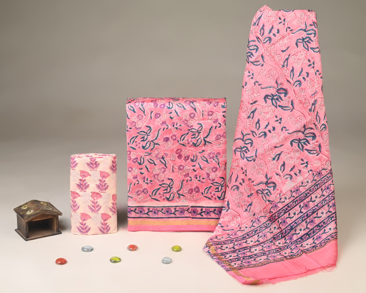 Chanderi Silk Suit Set