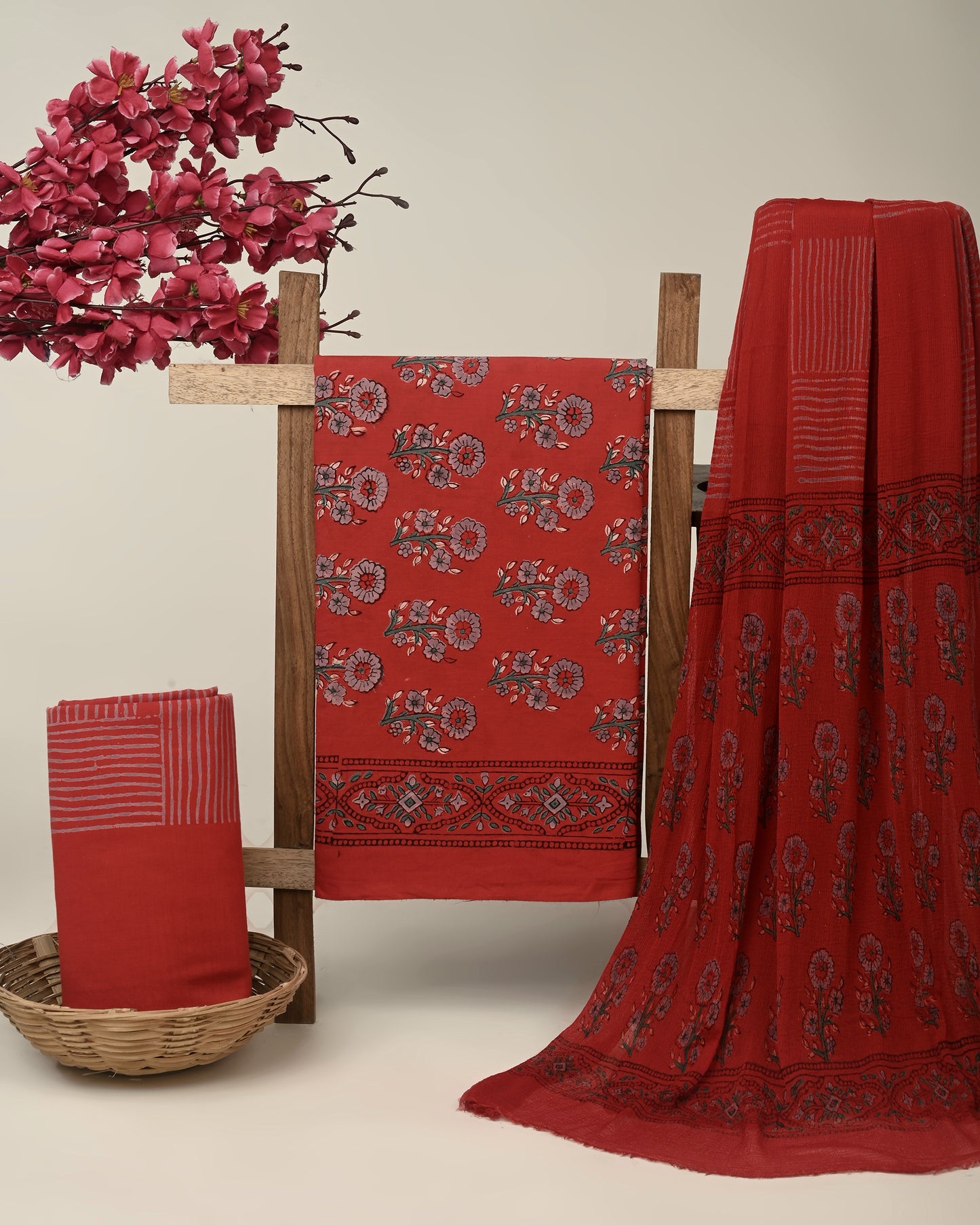 CHIFFON DUPATTA COTTON SUIT