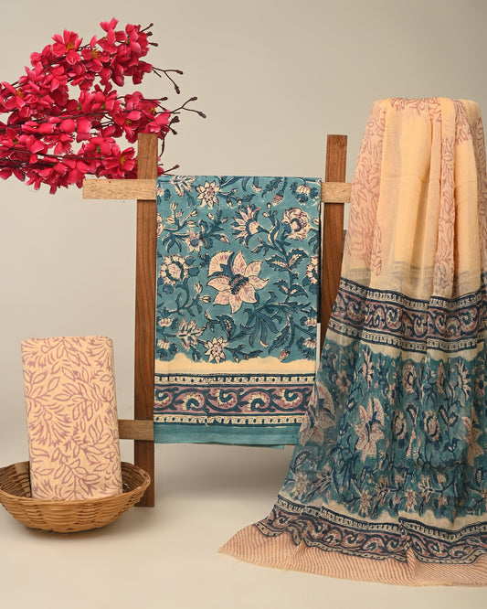 CHIFFON DUPATTA COTTON SUIT