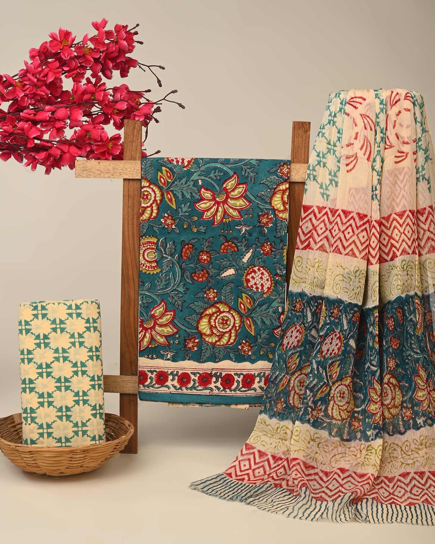 CHIFFON DUPATTA COTTON SUIT