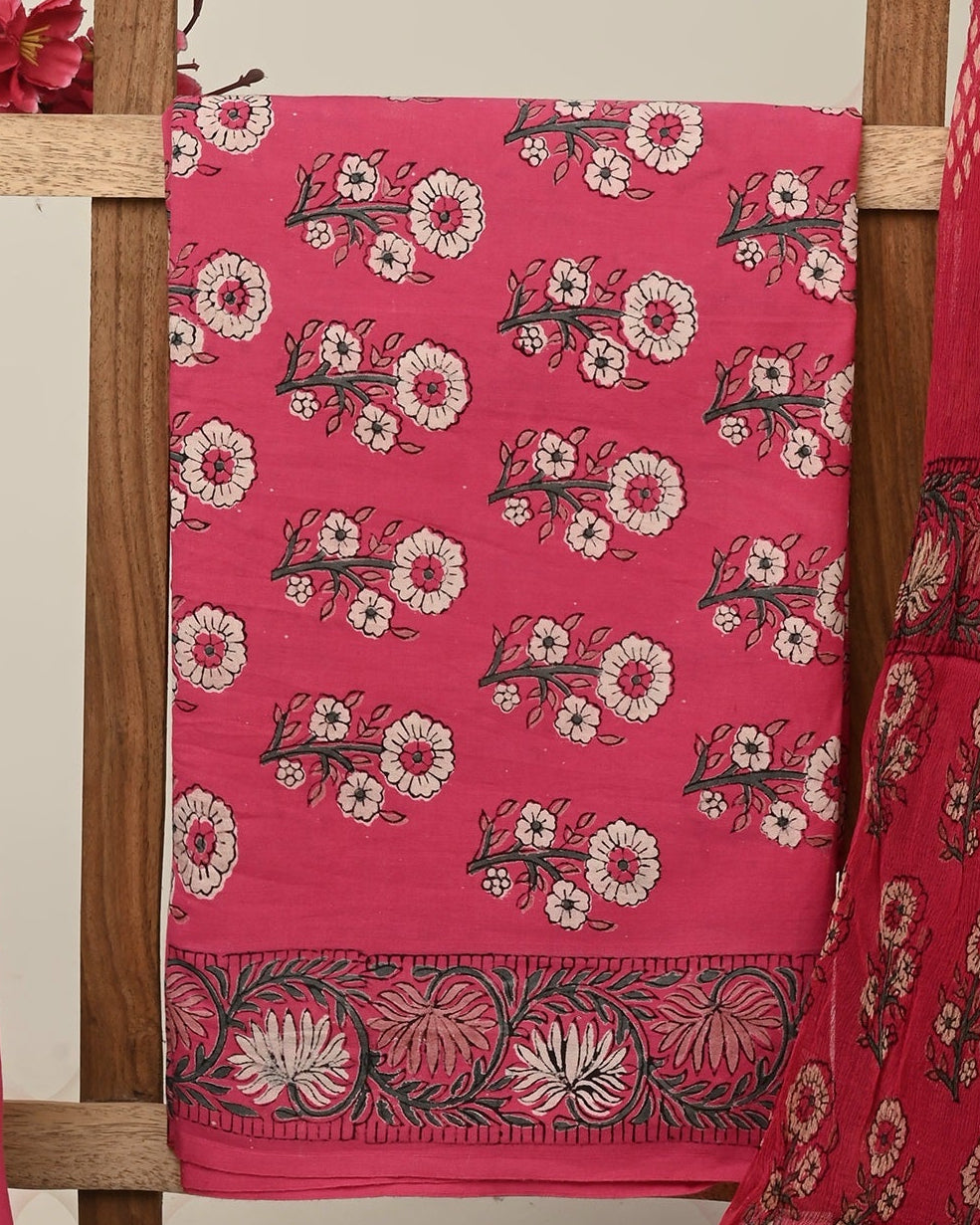 CHIFFON DUPATTA COTTON SUIT