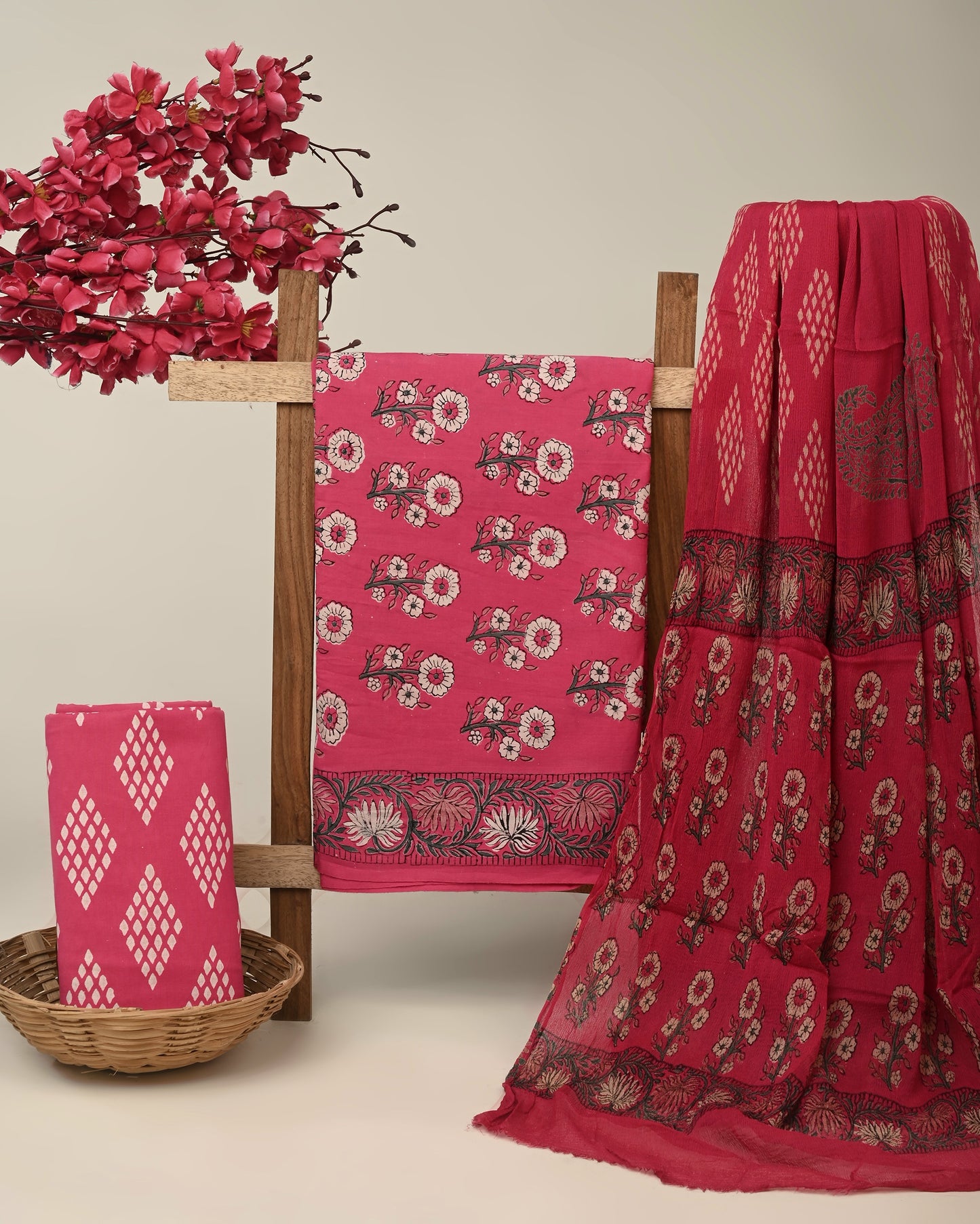 CHIFFON DUPATTA COTTON SUIT