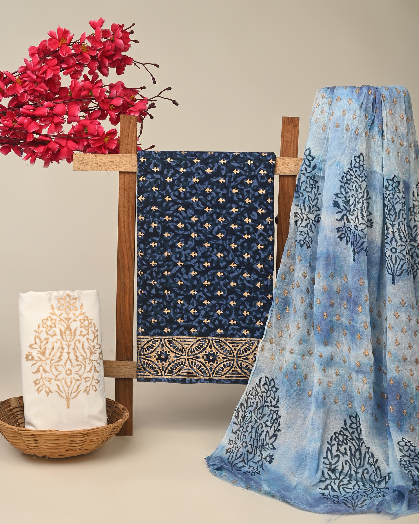 CHIFFON DUPATTA COTTON SUIT
