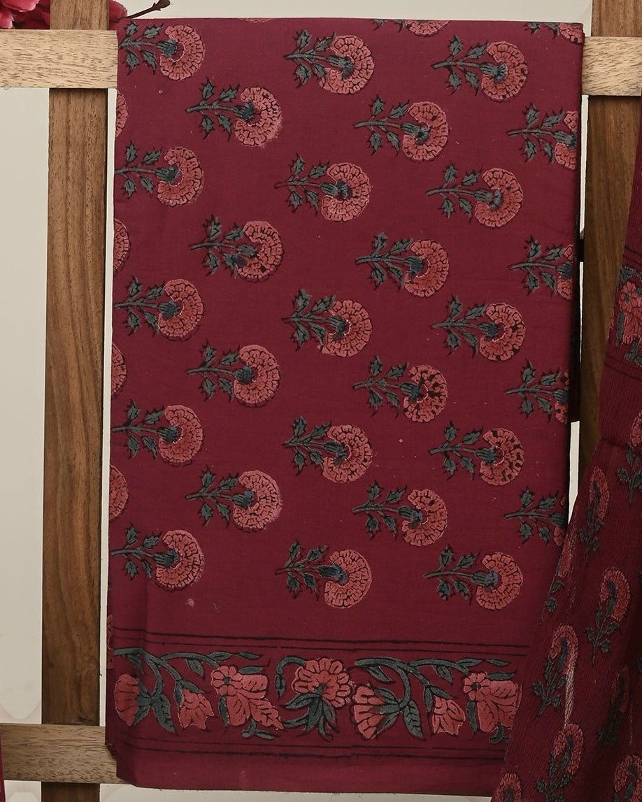 CHIFFON DUPATTA COTTON SUIT