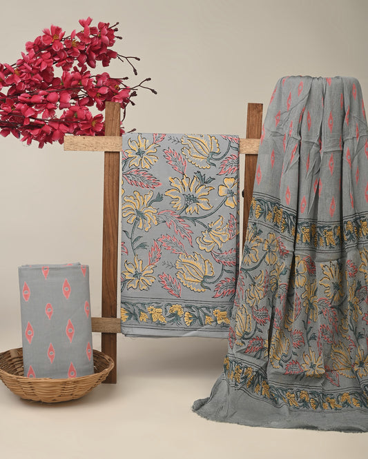CHIFFON DUPATTA COTTON SUIT