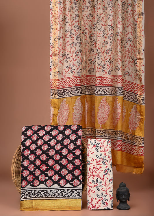 Maheshwari Silk Suit Set