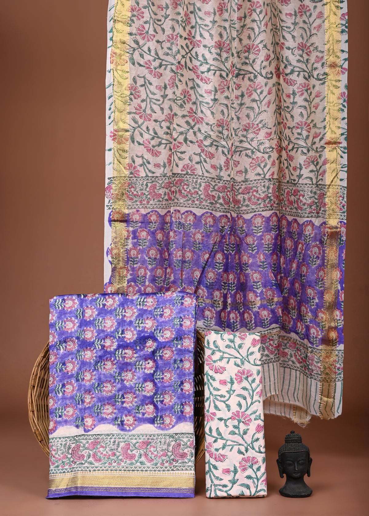 Maheshwari Silk Suit Set