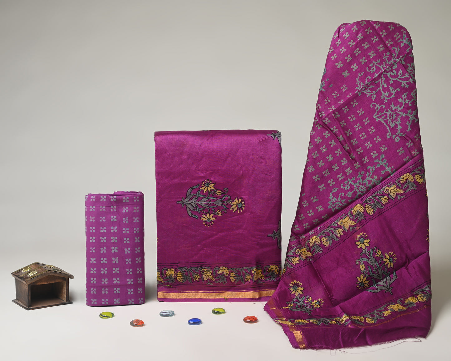 Chanderi Silk Suit Set