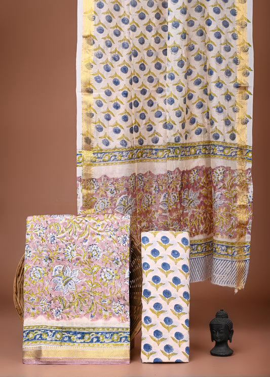 Maheshwari Silk Suit Set