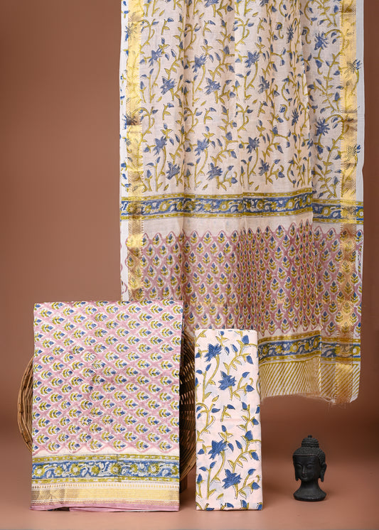 Maheshwari Silk Suit Set