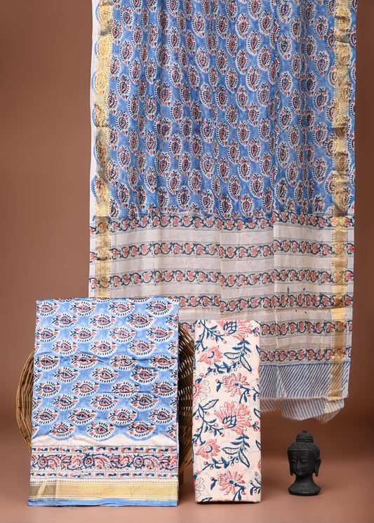 Maheshwari Silk Suit Set