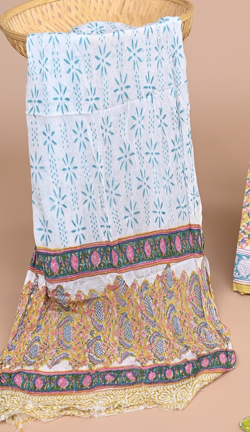 CHIFFON DUPATTA COTTON SUIT