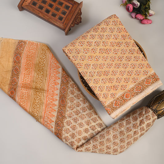 Bhagalpure Cotton Suit (TOP & DUPATTA SET)