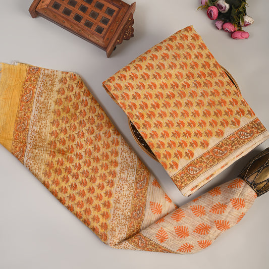 Bhagalpure Cotton Suit (TOP & DUPATTA SET)