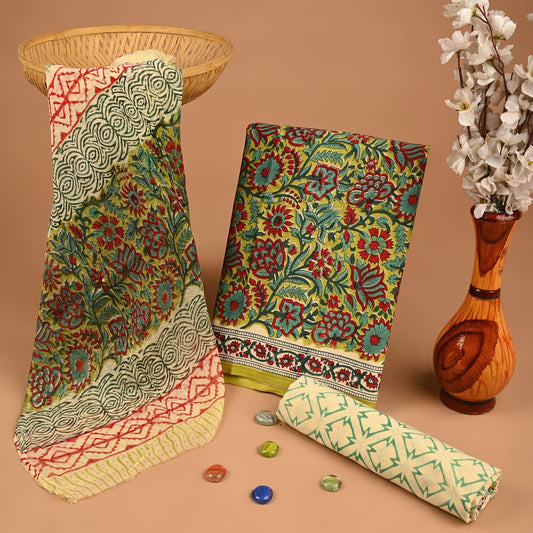 CHIFFON DUPATTA COTTON SUIT