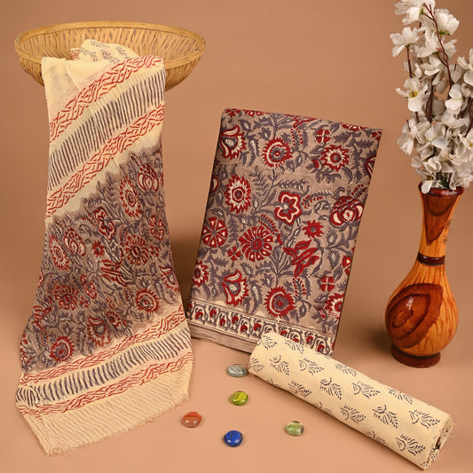 CHIFFON DUPATTA COTTON SUIT