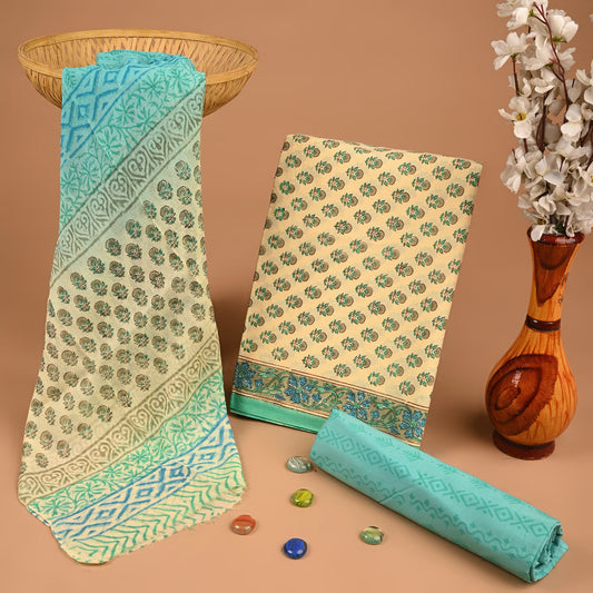 CHIFFON DUPATTA COTTON SUIT