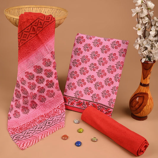 CHIFFON DUPATTA COTTON SUIT