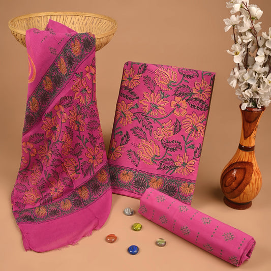 CHIFFON DUPATTA COTTON SUIT