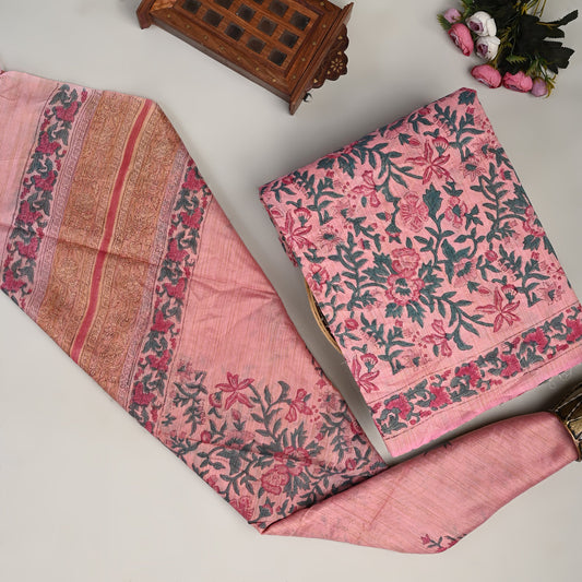 Bhagalpure Cotton Suit (TOP & DUPATTA SET)