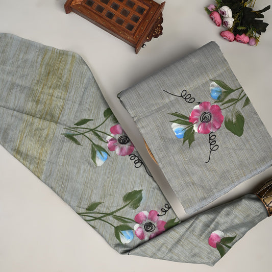 Bhagalpure Cotton Suit (TOP & DUPATTA SET)