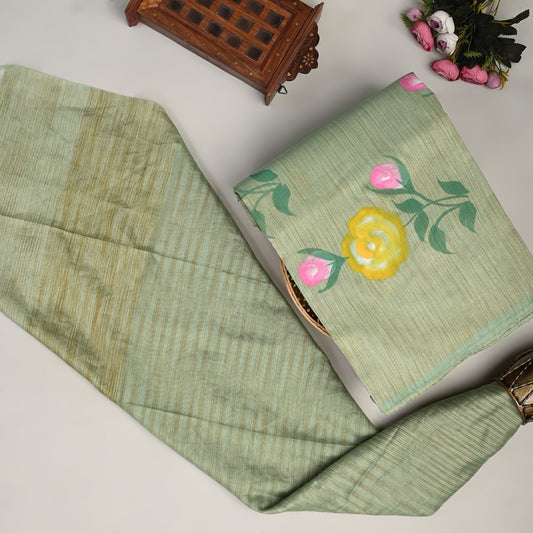 Bhagalpure Cotton Suit (TOP & DUPATTA SET)
