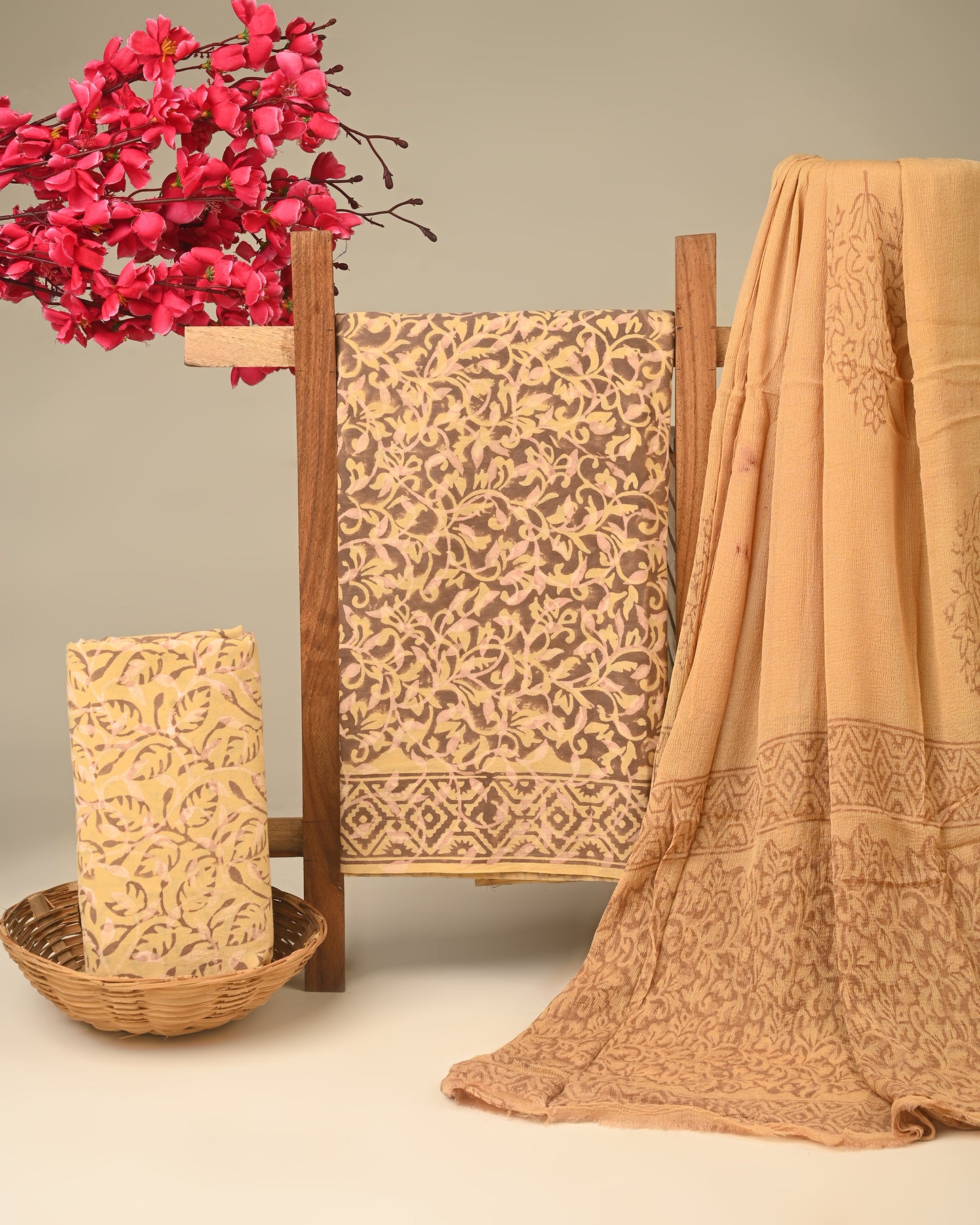 CHIFFON DUPATTA COTTON SUIT