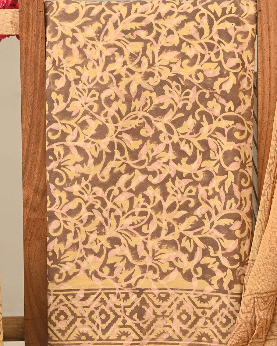 CHIFFON DUPATTA COTTON SUIT