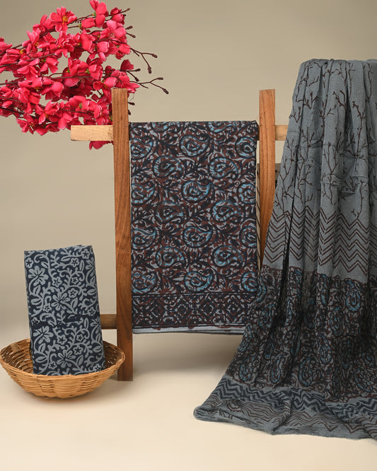 CHIFFON DUPATTA COTTON SUIT