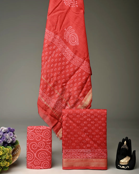 Maheshwari Silk Suit Set