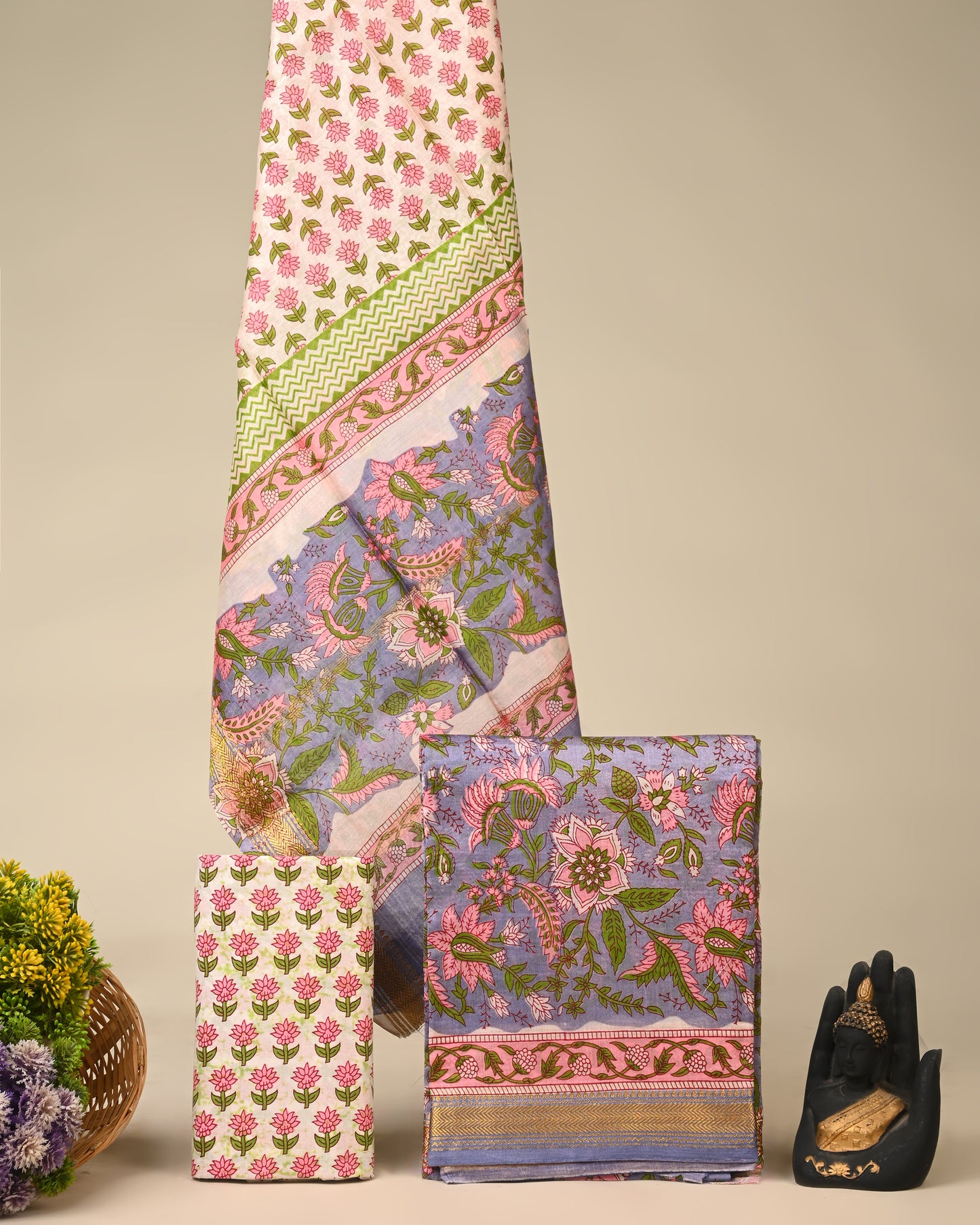 Maheshwari Silk Suit Set