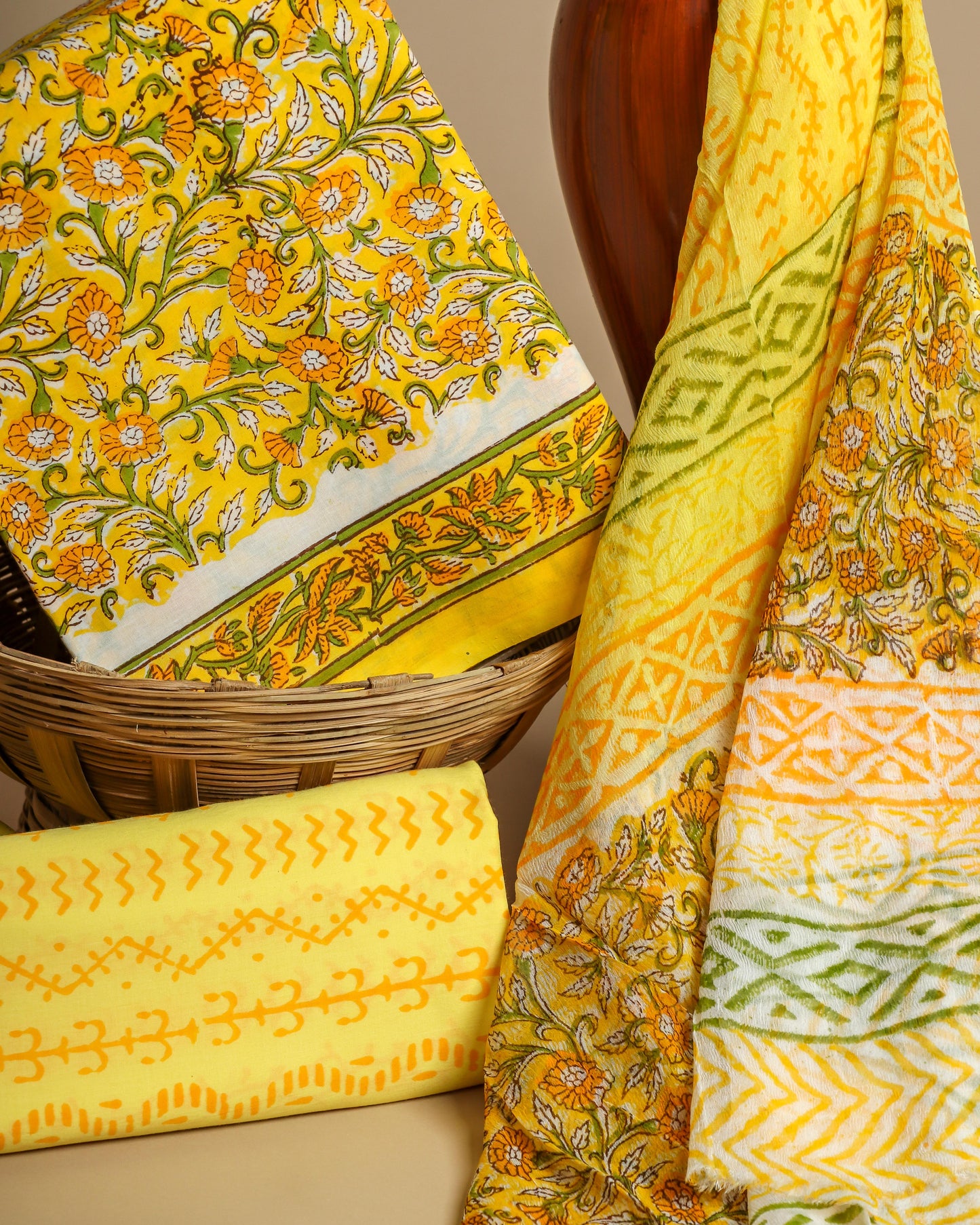 CHIFFON DUPATTA COTTON SUIT