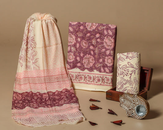CHIFFON DUPATTA COTTON SUIT