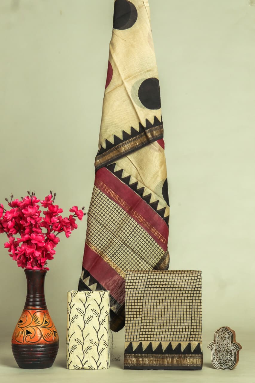 Maheshwari Silk Suit Set