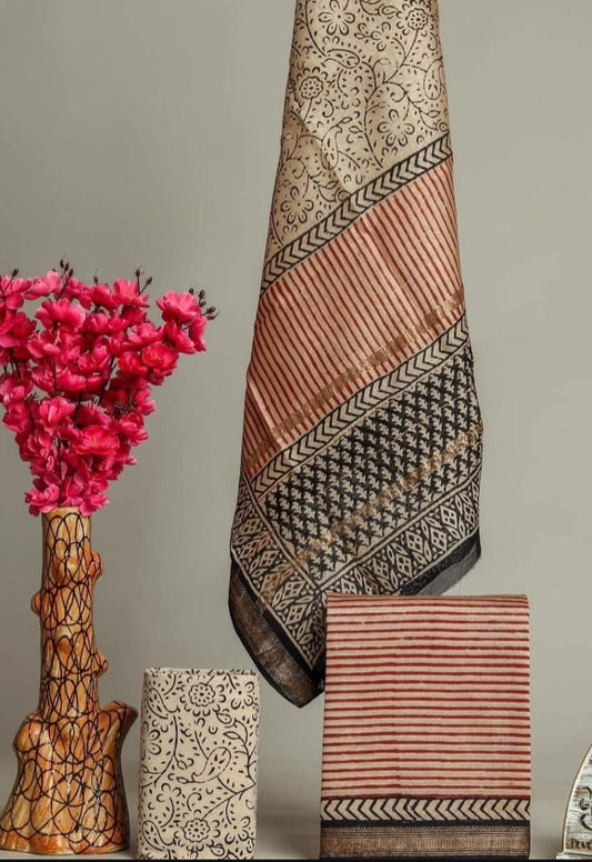 Maheshwari Silk Suit Set