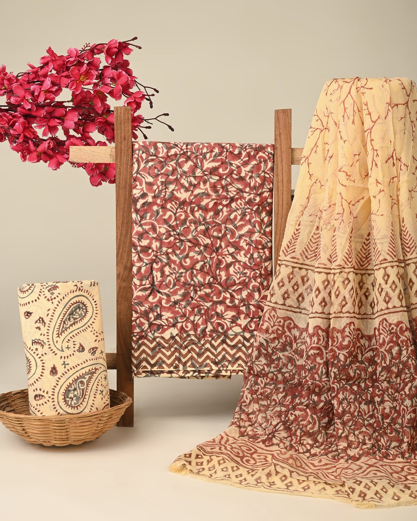 CHIFFON DUPATTA COTTON SUIT