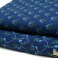 Blue unstitched printed  pure cotton fabric or dress material top and bottom set for women for dress from tanchui having sangeneri print bagru print Jaipuri print