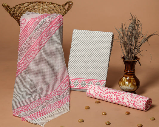 CHIFFON DUPATTA COTTON SUIT