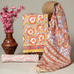 COTTON SUIT WITH LINEN DUPATTA